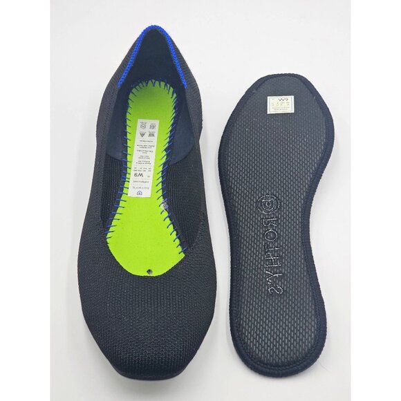 Rothy's Women's Black The Square Flats Knit Ballet Size 9 2846 - Picture 9 of 16